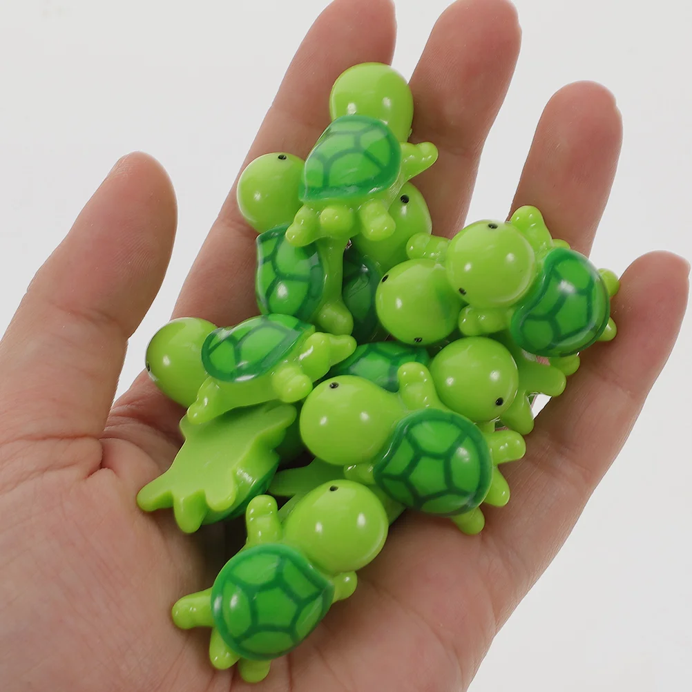 

10 Pcs Creative Gift Turtle Collectibles Tortoise Statue Fake Marine Animal Model Simulation Figures Resin Crafts Small