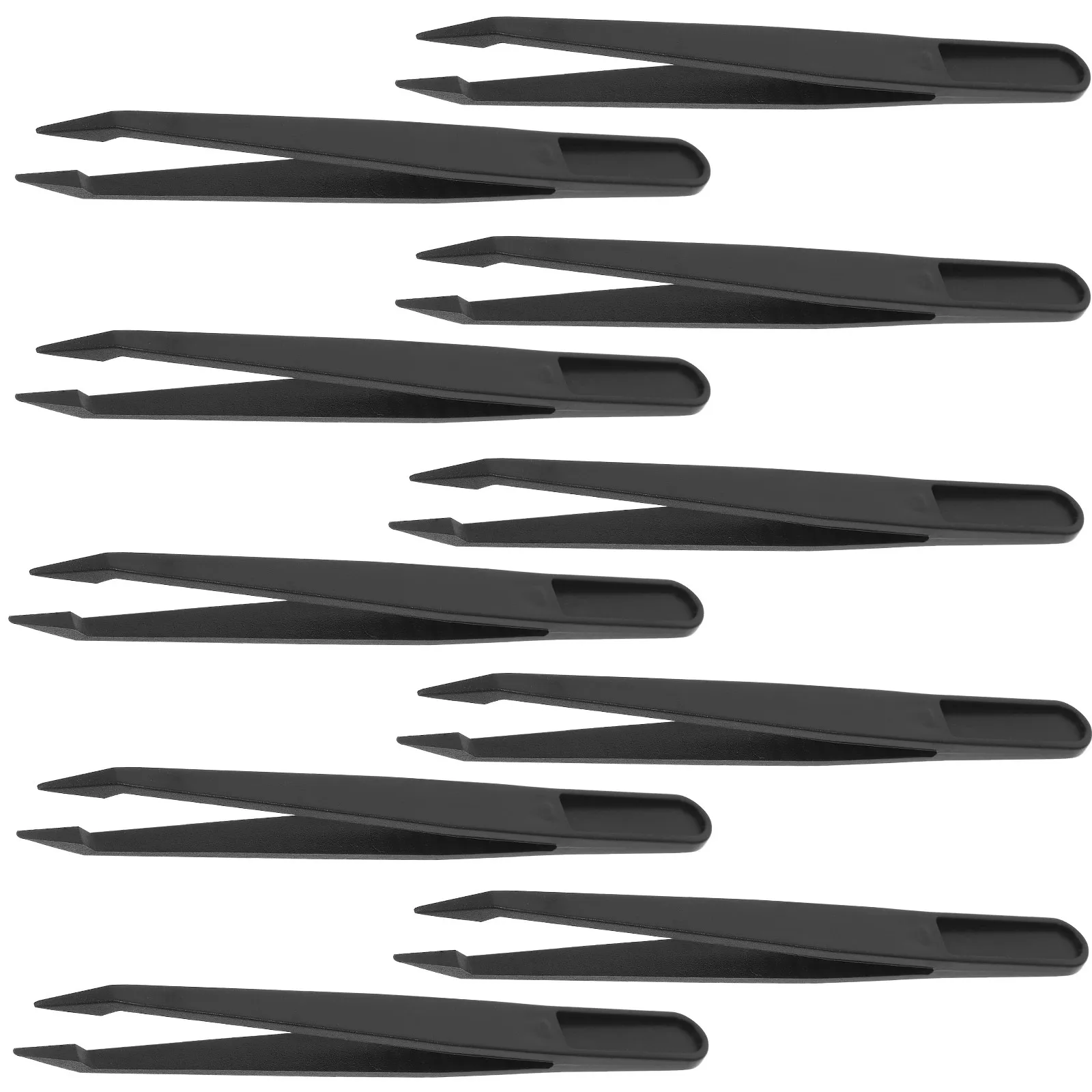 10Pcs Precision Plastic Tweezers Pointed Tips Small Tweezers for Crafts Jewelry Making Electronics Art Nail Design Ergonomic