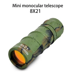 8X21Mini Portable Monocular Telescope, High Magnification, High-definition Sightseeing Telescope, Universal for Outing