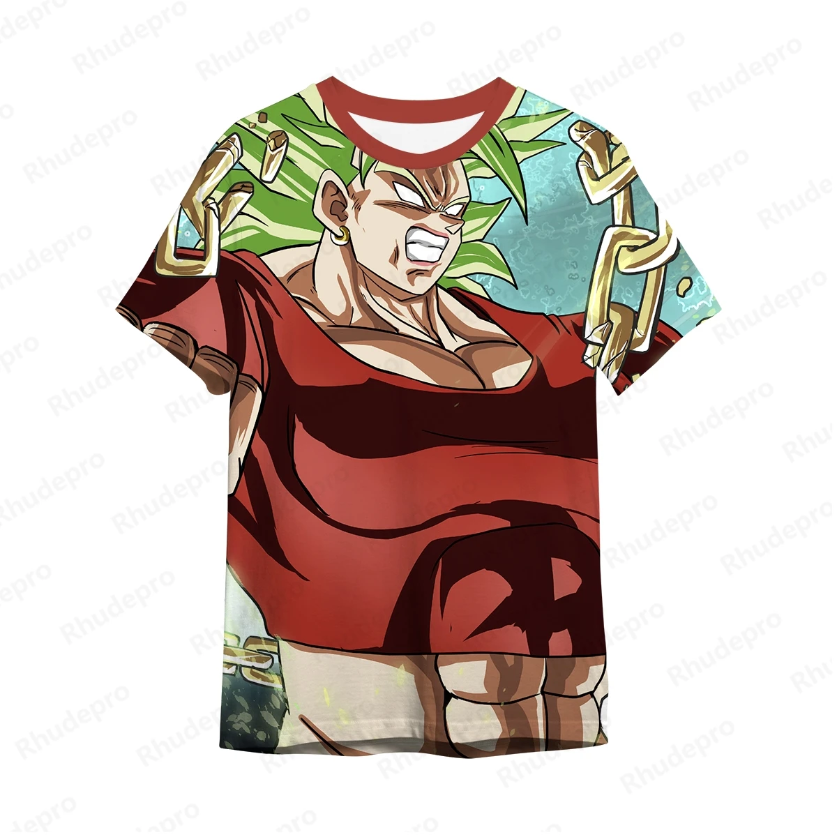 Streetwear T-shirt Pria Dragon Ball Fashion Goku Harajuku T-shirt baru kualitas tinggi Y2k Super Saiya lengan pendek