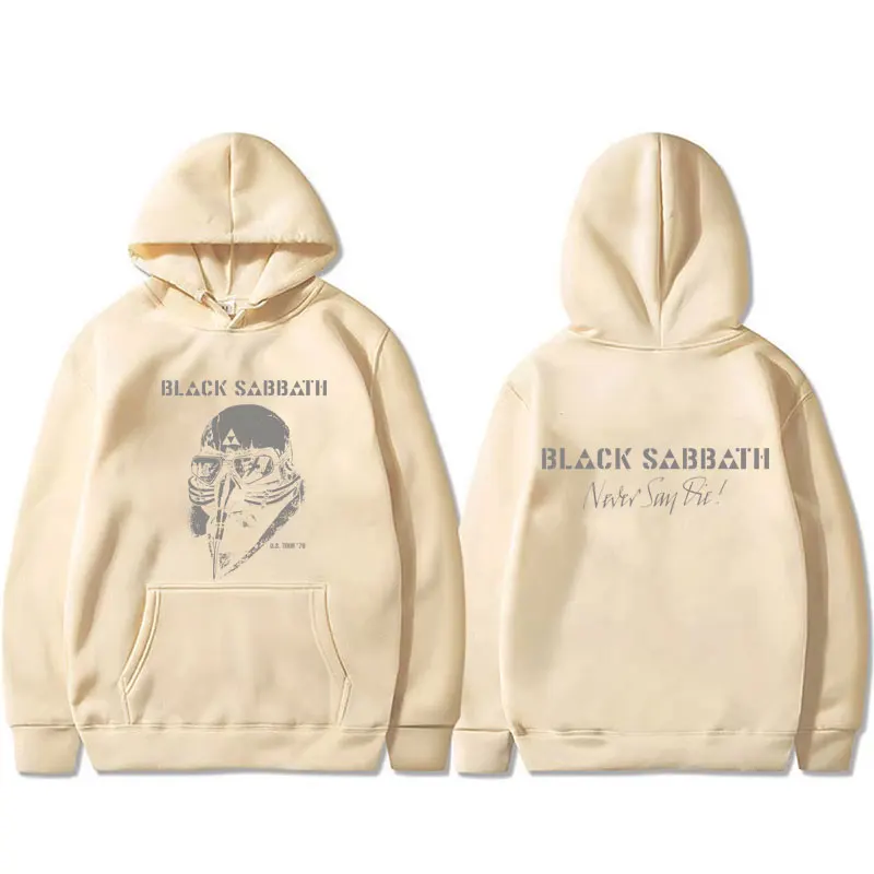 Heavy Metal Rock Band Black Sabbath Tour Hoodie Ozzy Osbourne Pullover Hoodies Men's Women's Gothic Vintage Oversized Sweatshirt