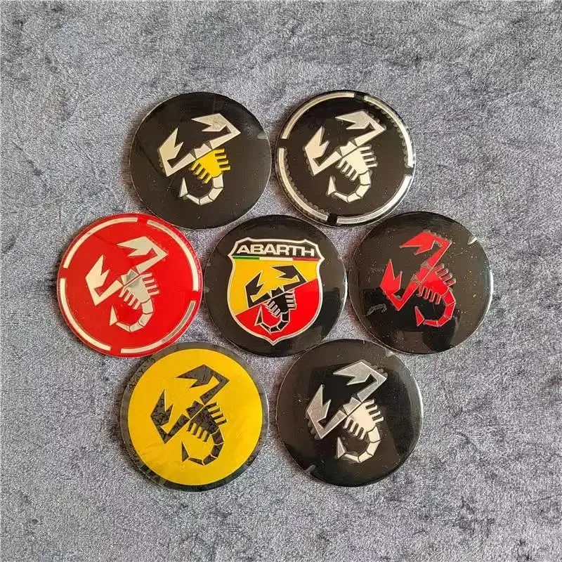 

Наклейки на центральные колпачки колесных дисков (4 шт., 56 мм) для Fiat Punto, Abarth 124, 125, 500, 595, 696, Stilo, Ducato (стилизация)