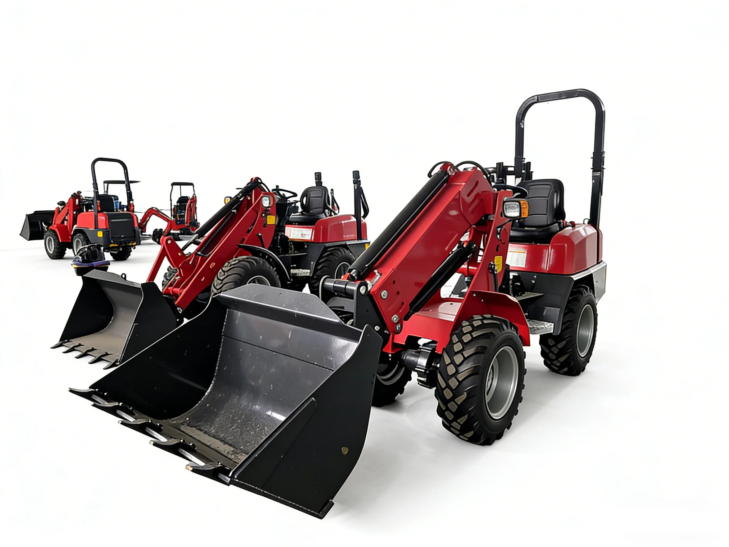 Mini chargeur hydraulique diesel de 1 tonne avec bras télescopique pour les opérations de plantation de ferme et de vergers