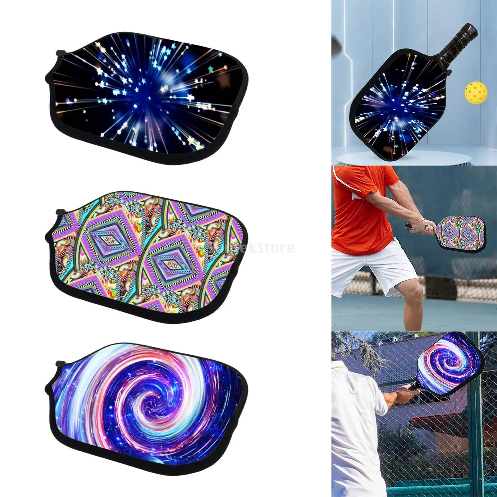 Fundas de neopreno para paletas de Pickleball, soporte protector, funda duradera Premium para raqueta de Pickleball para hacer ejercicio, la mayoría de la práctica de paletas