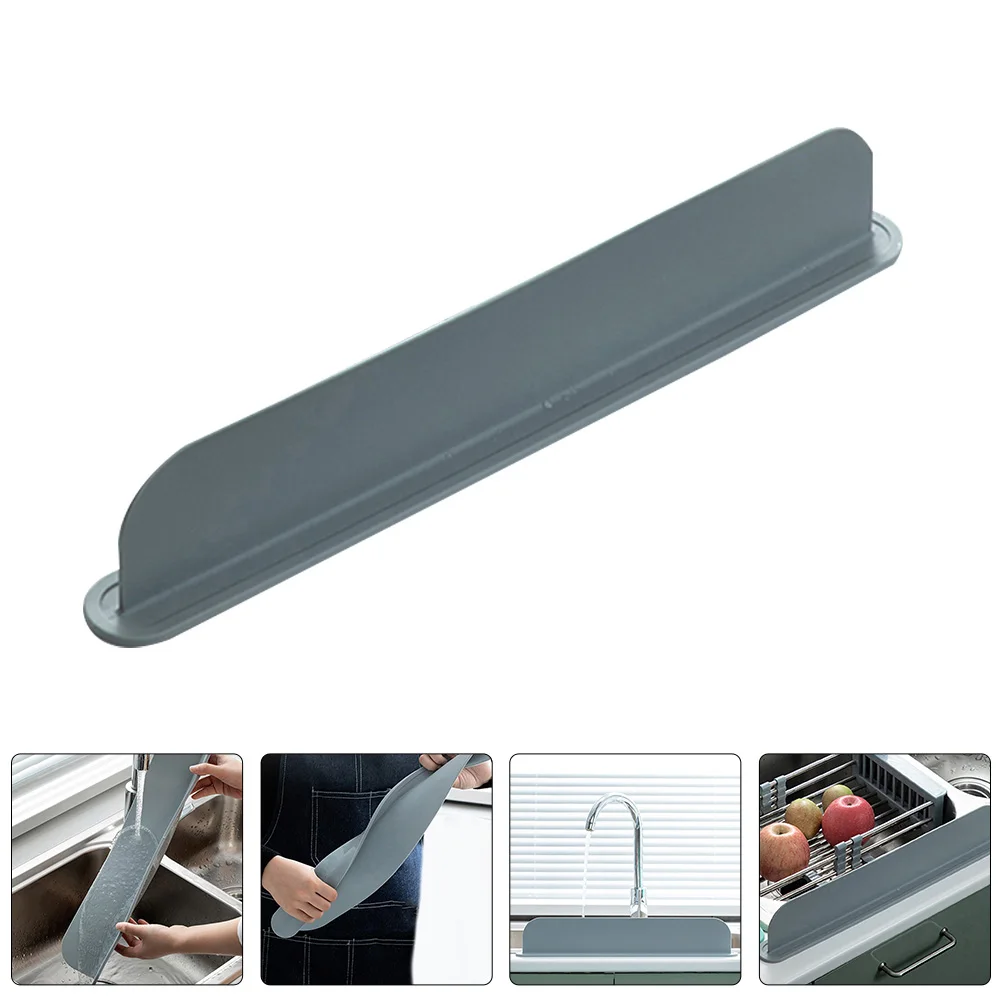 

Silicone Kitchen Sink Splashing-Proof Guard with Suction Cup Anti-Splash Baffle for Bathroom and Dish Washing Water Splashing