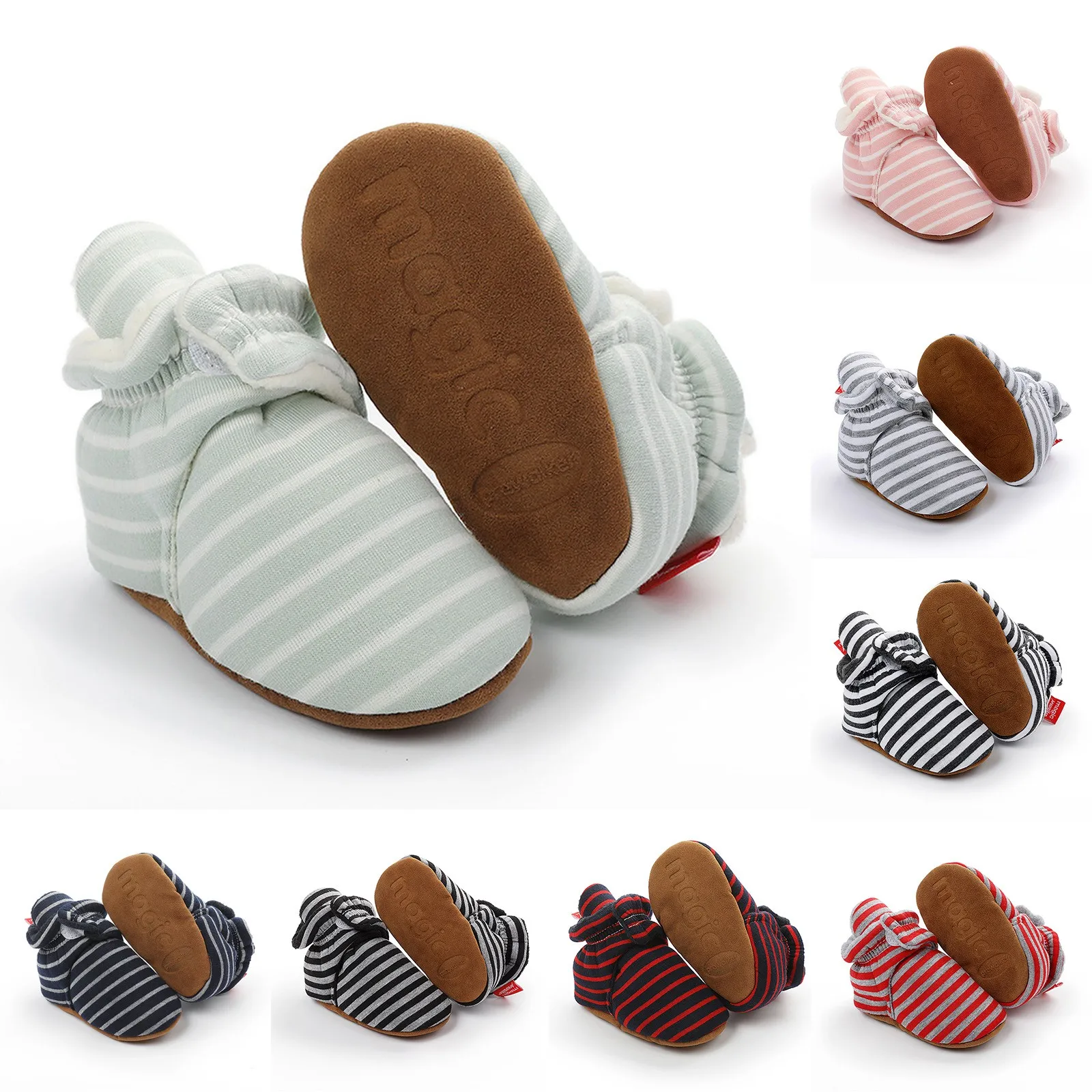 

Stay Shoes Girl Boy On Slipper Warm Infant Bootie Crib Winter Baby Fleece Baby Shoes Toddler Athletic Shoes