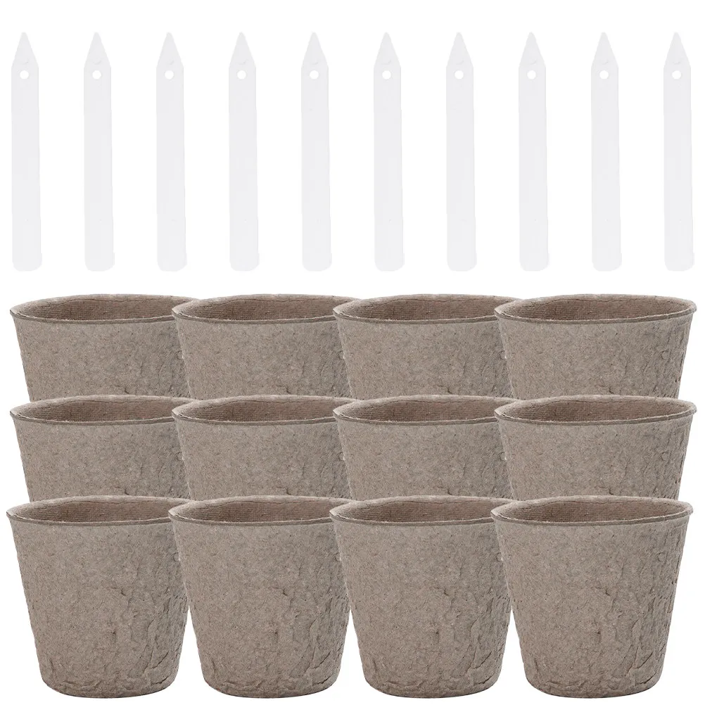 

40 шт. круглых бумажных стаканчиков для рассады, горшков для выращивания растений без почвы, для пересадки овощей, цветов и фруктов