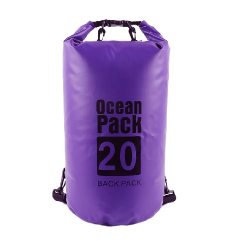 

20L Waterproof Dry Bag Large-Capacity Waterproof Swimming Bucket Bag Lightweight with Shoulder Straps Beach Backpack
