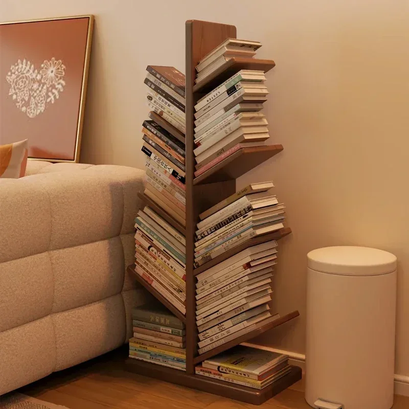 For Minimalist Standing Book Shelf European Display Luxury Portable Book Shelf English Modern Aesthetic Wood Librero Salon