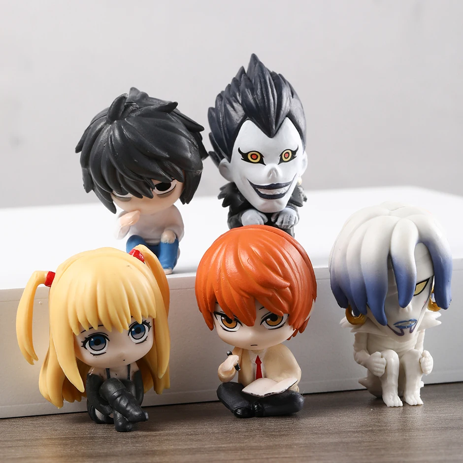 Yagami Light L Lawliet Ryuk Rem MisaMisa PVC Figures Dolls Desktop Decoration Model Toys Set