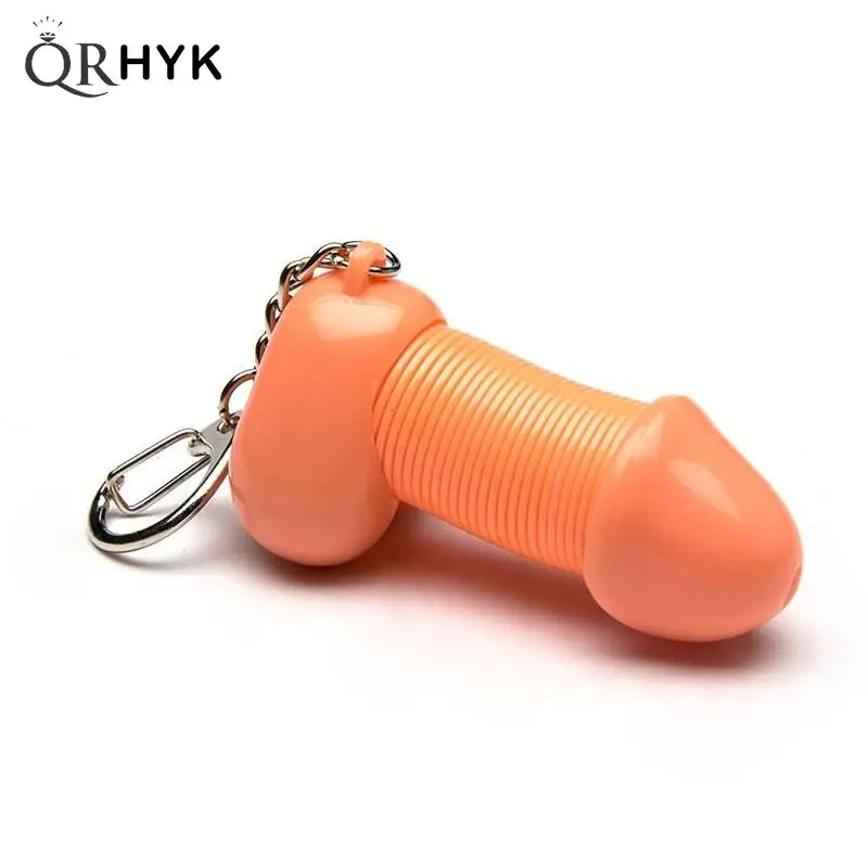 Creative jewelry KeyChain Lovers Sexy Stretchable spring Penis Keyring Individual Keychains best Gift Man Cock Car Key Ring