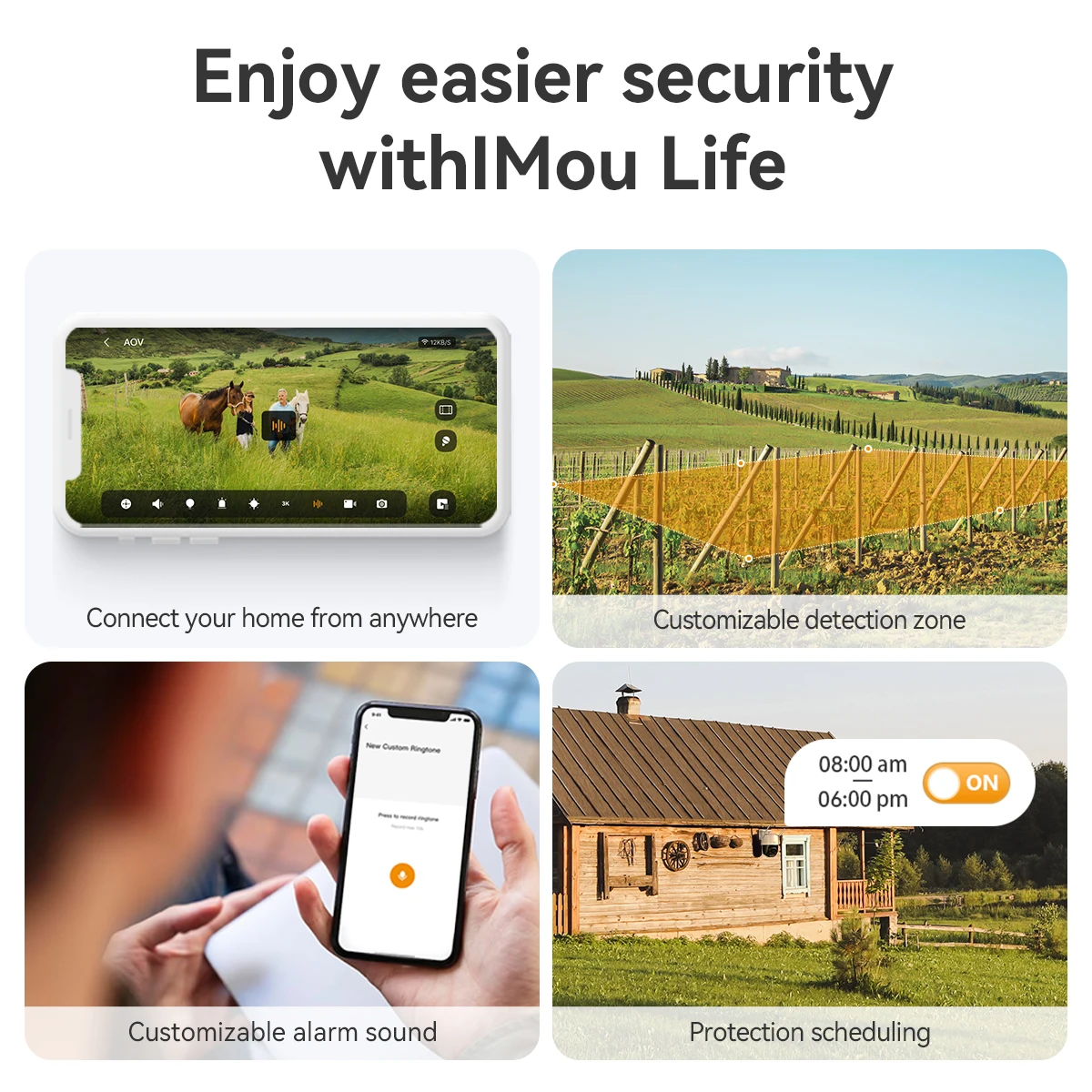 IMOU 4K كروزر SC 8MP POE أضواء التحذير الأحمر والأزرق في الهواء الطلق كاميرا PT أمن الوطن كاميرا IP AI مراقبة كشف الإنسان #6