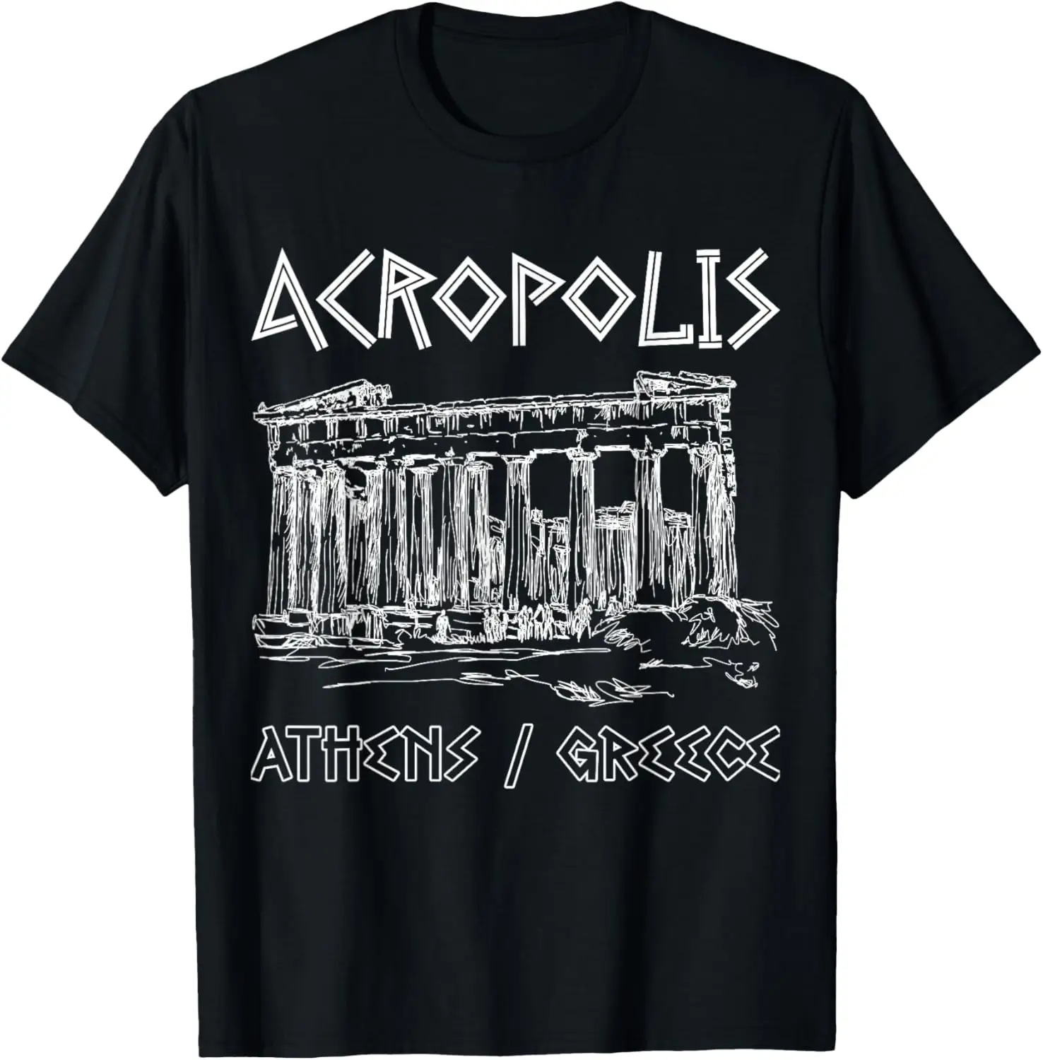 

Acropolis Athens Greece Souvenir Greek Parthenon T-Shirt 100% Cotton O-Neck Short Sleeve Summer Casual Mens T-shirt Streetwear