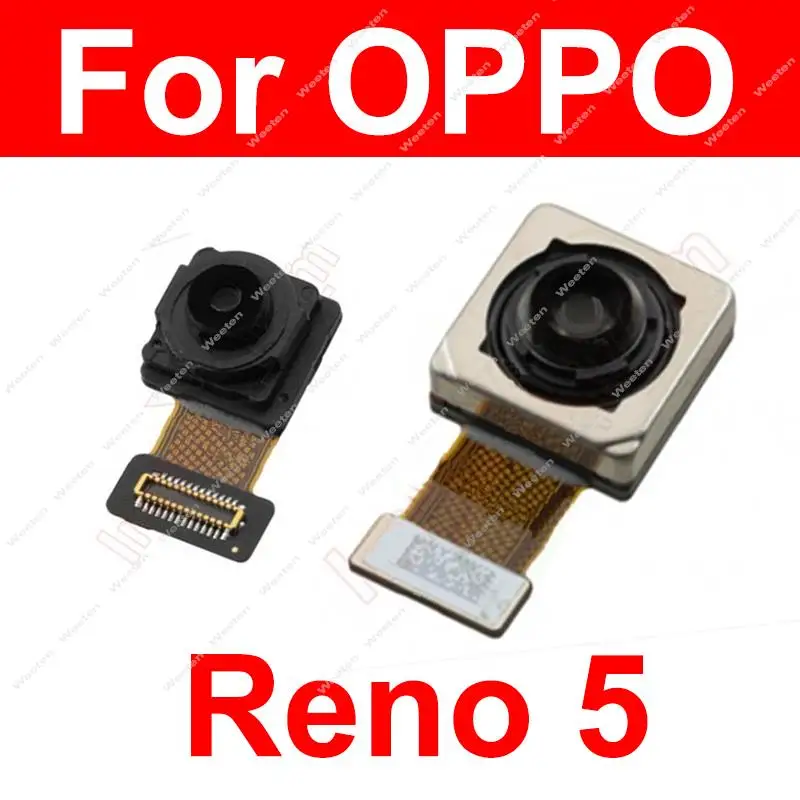 For OPPO Reno 5 4G 5G CPH2145 Front Rear Main Camera Front Selfie Facing Back Primary Big Camera Flex Cable Replacement Parts