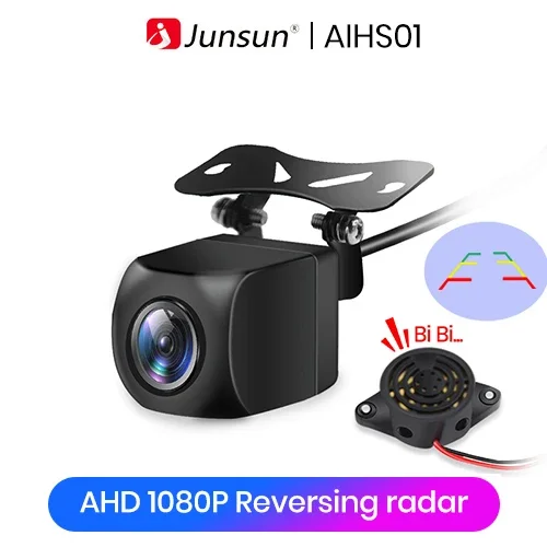 Junsun Auto-Rückfahrkamera AHD 720P Auflösung Wasserdicht 140° ° Weitwinkel-Rückfahrkamera für Autoradio