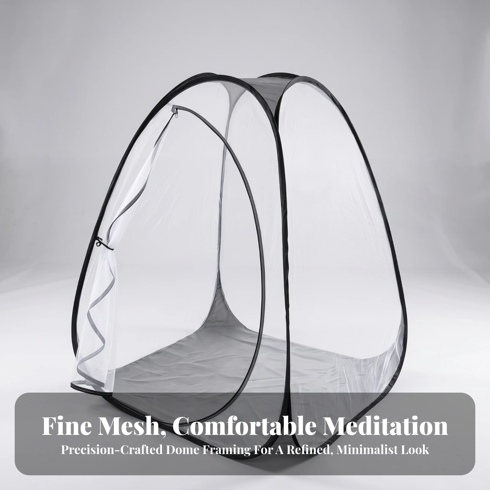 Instant-Setup Bug Net Tent Enclosed Instant-Setup Bug Net Netting Foldable for Meditators, Indoor Use, Meditation