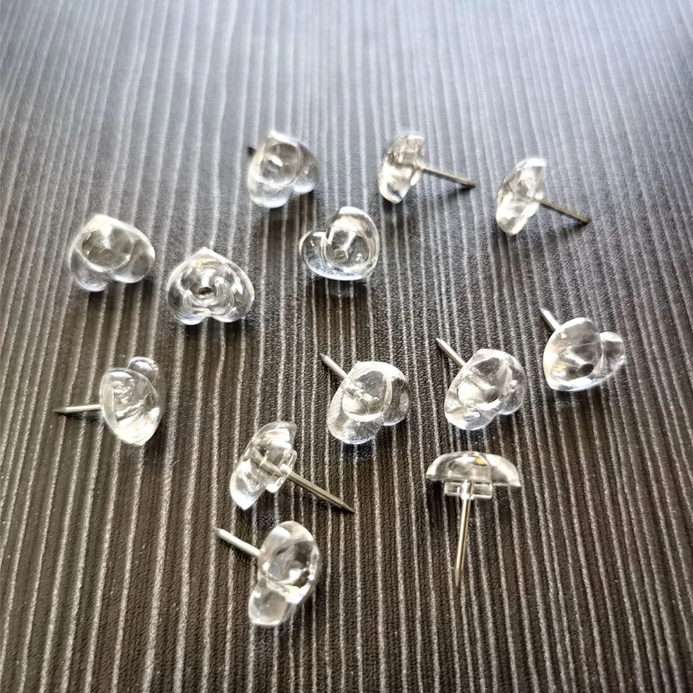 100 قطعة دبابيس ضغط على شكل قلب مواد مميزة مثبت عملي للاستخدام اليومي دبابيس تثبيت إمداد منزلية قابلة لإعادة الاستخدام