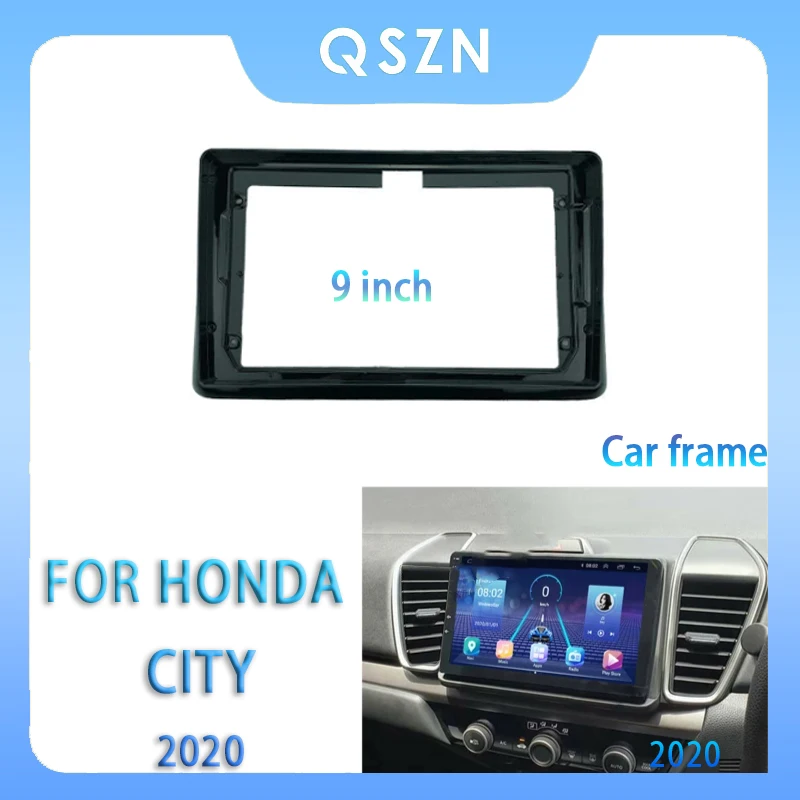 

FOR Honda City 2020 9 Inch Car Radio Fascia Android MP5 Player Panel Casing Frame 2Din Head Unit Stereo Dash Cover