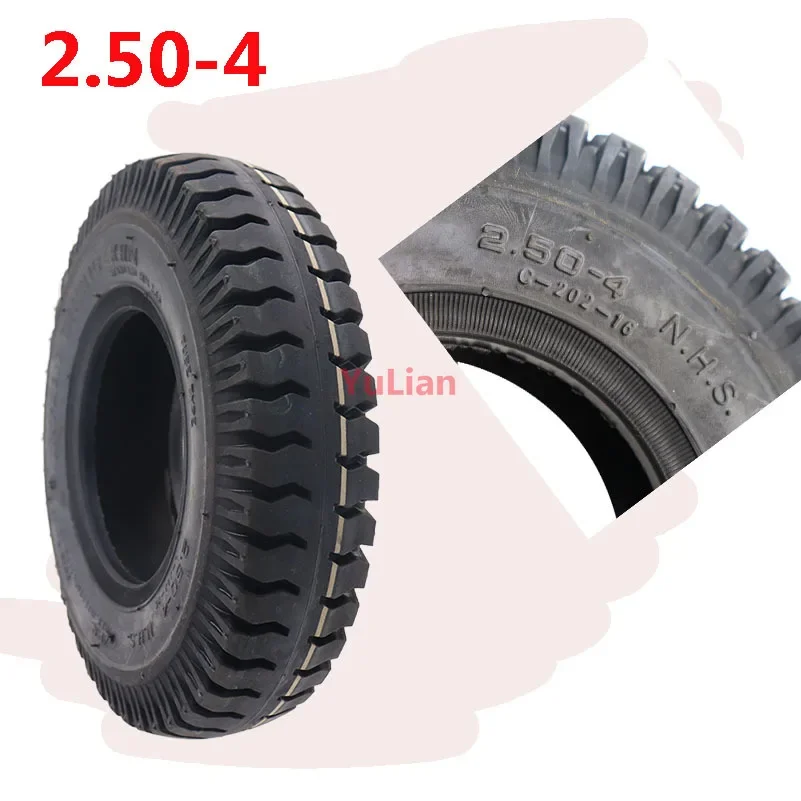 High Quality 2.50-4 Tire, 250-4 Outer Tire, Suitable for Trolley, Multi-Purpose Vehicle, Elderly Mobile Scooter, Electric Scoote