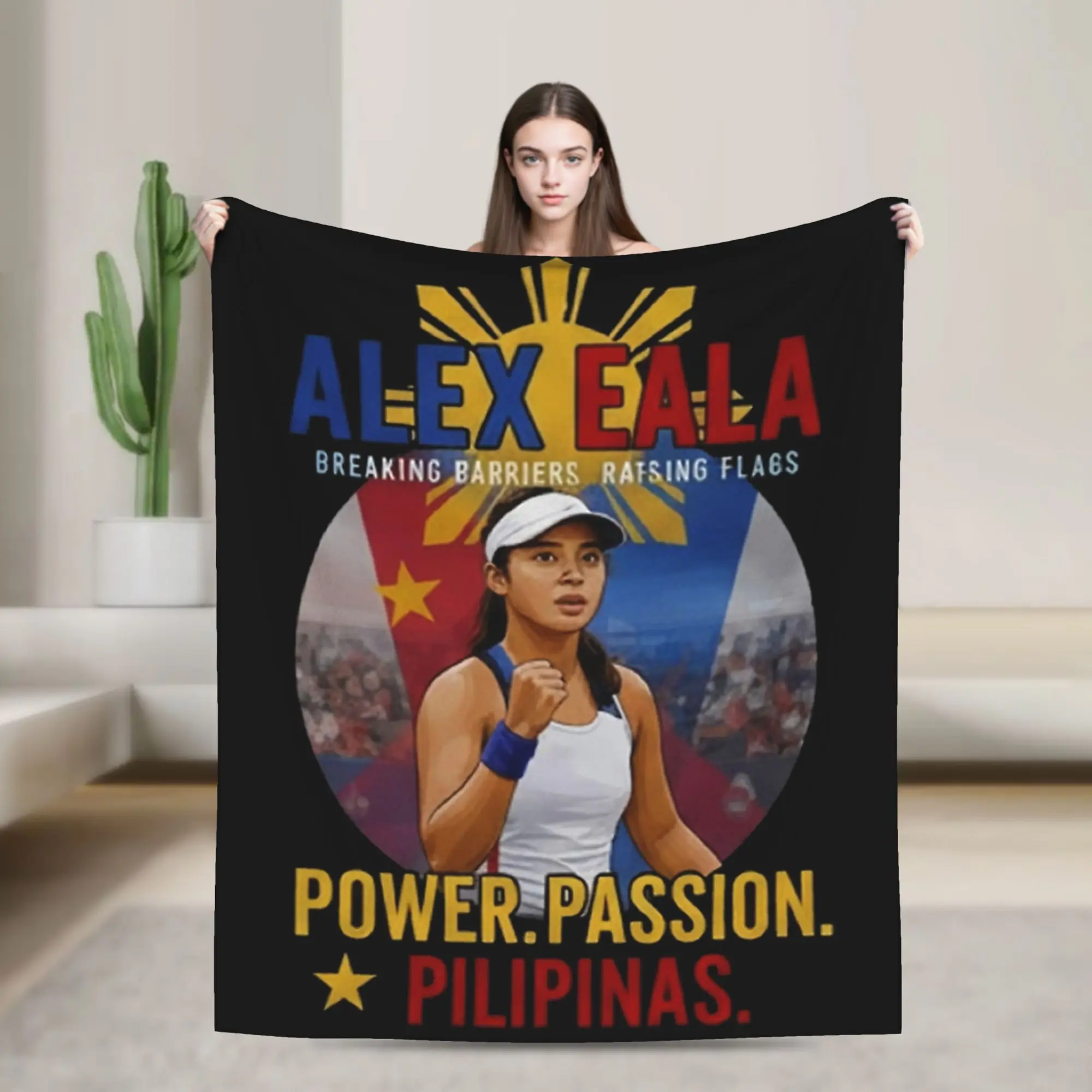 Alex Eala Blanket Cover Flannel Tennis Player Soft Throw Blankets for Bed Bed Rug