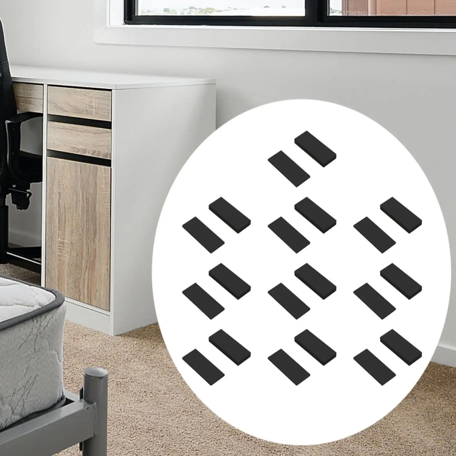 20 peças protetor de parede de rolhas de cabeceira para móveis cabeceira quarto