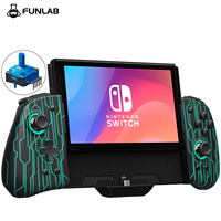 FUNLAB Wireless Bluetooth Controller Gamepad For Nintendo Switch Hall Effect Anti Slip Grip Design Joypad/7 LED Color/OLED/Turbo