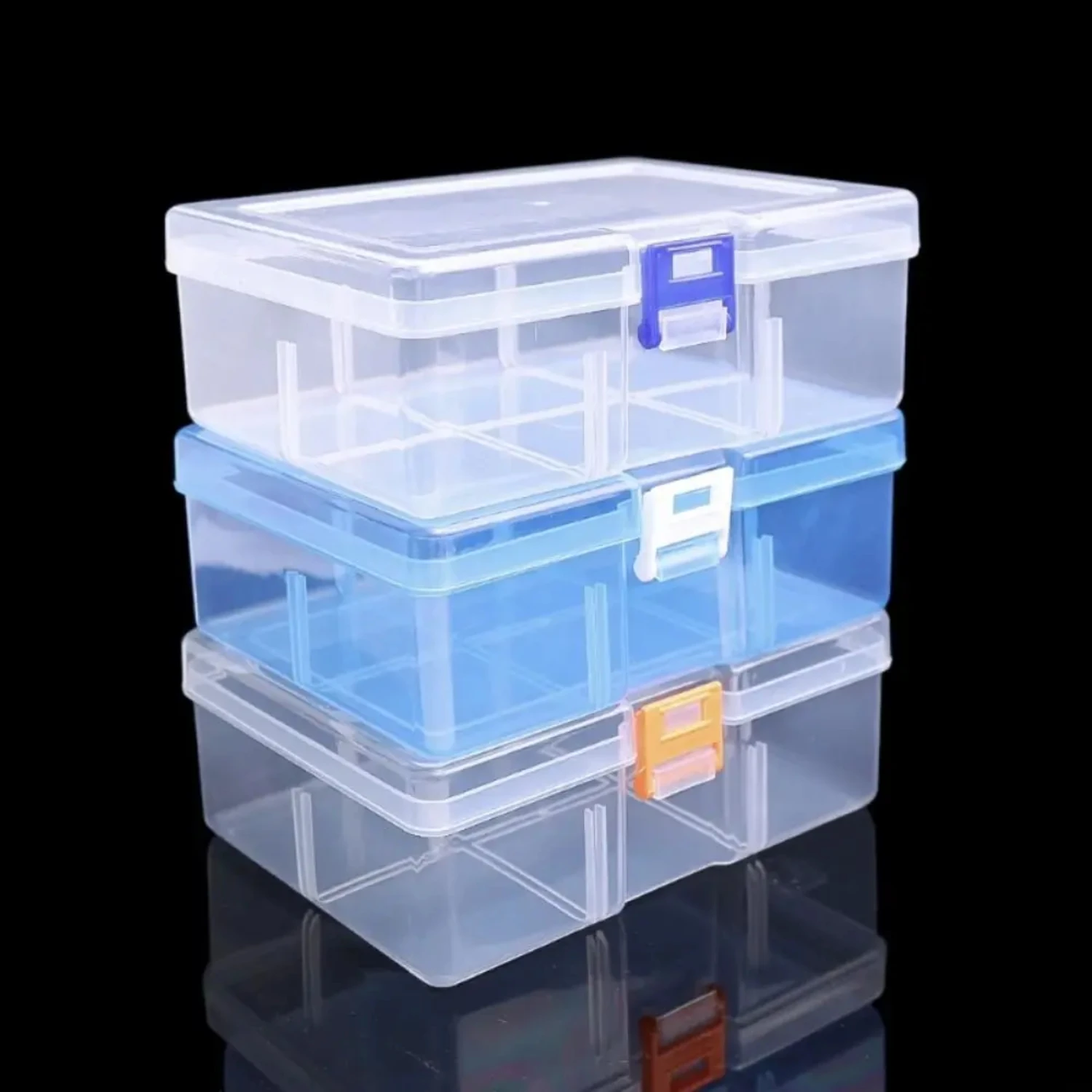 Transparent Large Capacity 1Pcs Component Tools Jewelry Display Box - Dustproof Plastic Container Box for Screws and Sewing Case