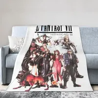 Final Fantasy VII Group Blankets Soft Warm Flannel Throw Blanket Bedding for Bed Living room Picnic Travel Home Couch