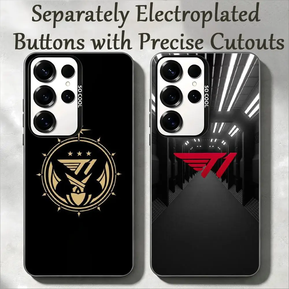 Game T-T1 Hot Popular Team Phone Case IMD Colorful Silver Suitable case For SamsungS25 S24 S23 S22 S21 S26 Plus Ultra Fold A
