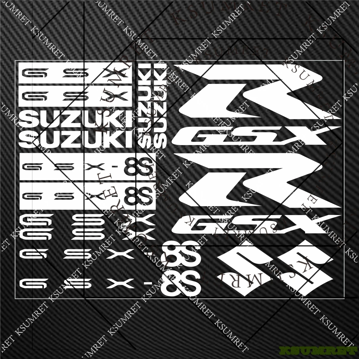 

Наклейки для мотоцикла Suzuki Gsxr 8s, комплект наклеек-декалей