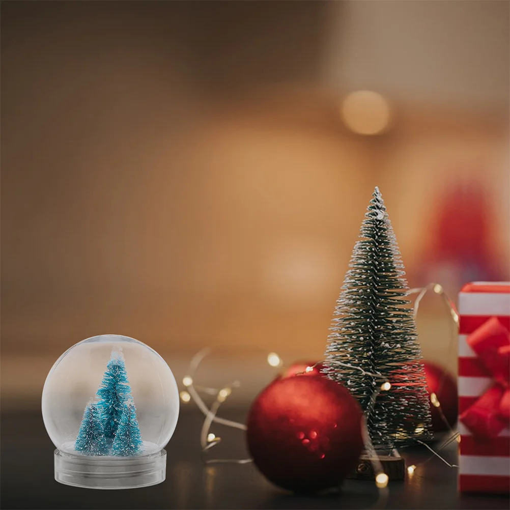

20 Pcs Clear Plastic Spheres Photo Snow Globe Small Picture Kit Empty Globes Diy Bulk