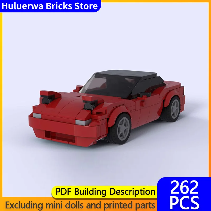 

Модель скоростного гоночного автомобиля MOC, строительные кирпичи MX-5 Miata NA Hypercar, модульная технология, детские праздничные подарки, сборка игрушек, костюм