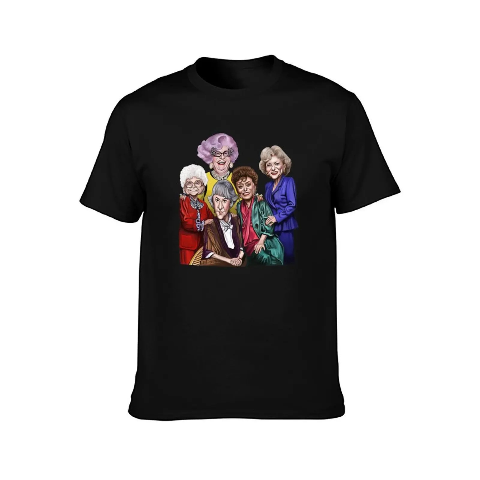 Dame Edna with her gorgeous golden girlfriends by James Brennan T-Shirt Fashion Print Casual Short Sleeve T-Shirt
