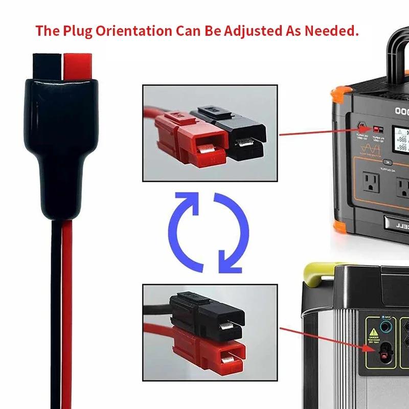 30A Connector to DC5521/DC5525 Plug Cable 2 Square/14AWG DC 55x21 DC55*25 Male/Female to 30A Plug Wire 0.3-3 Meters