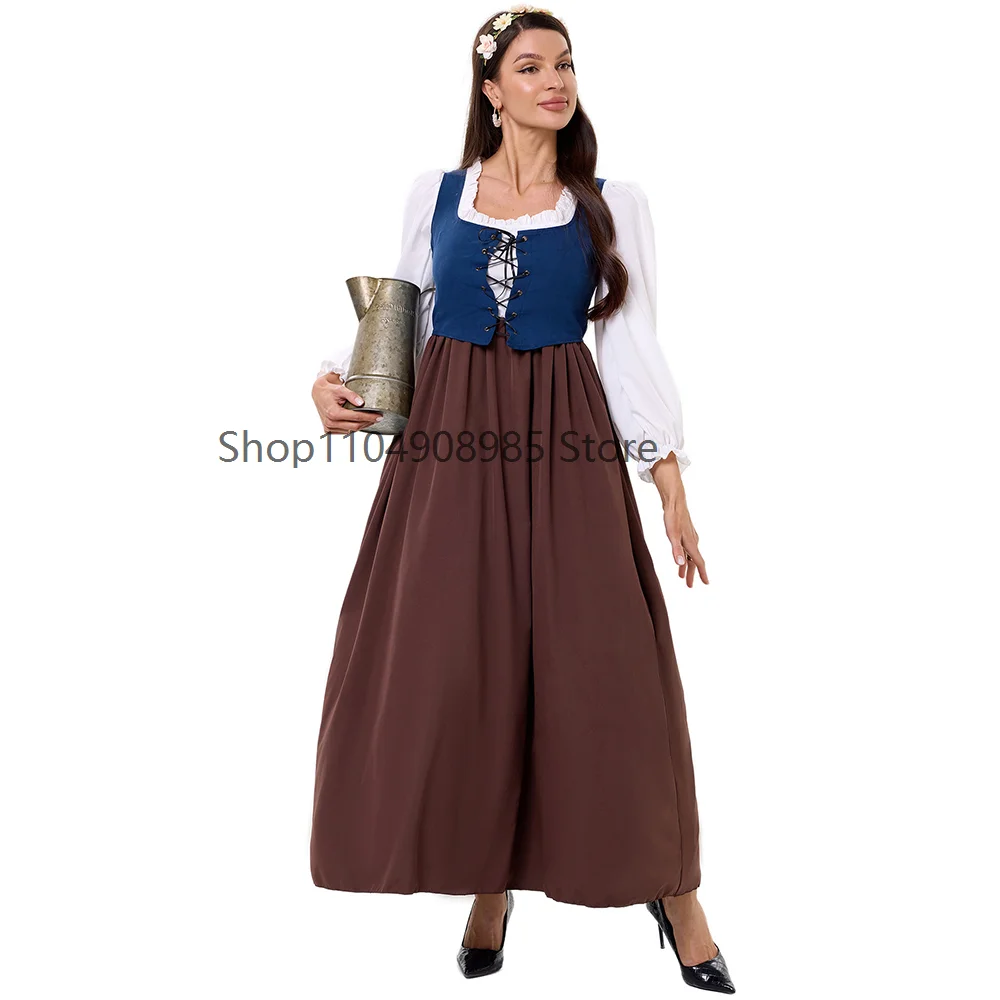 

Halloween Traditional German Oktoberfest Costumes Munich Waiter Costumes Bavarian Costumes Rustic Farmhouse Maid Adult Party Set