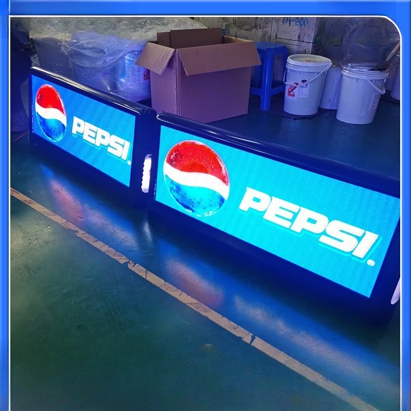 

Car double-sided electronic display taxi roof advertisement