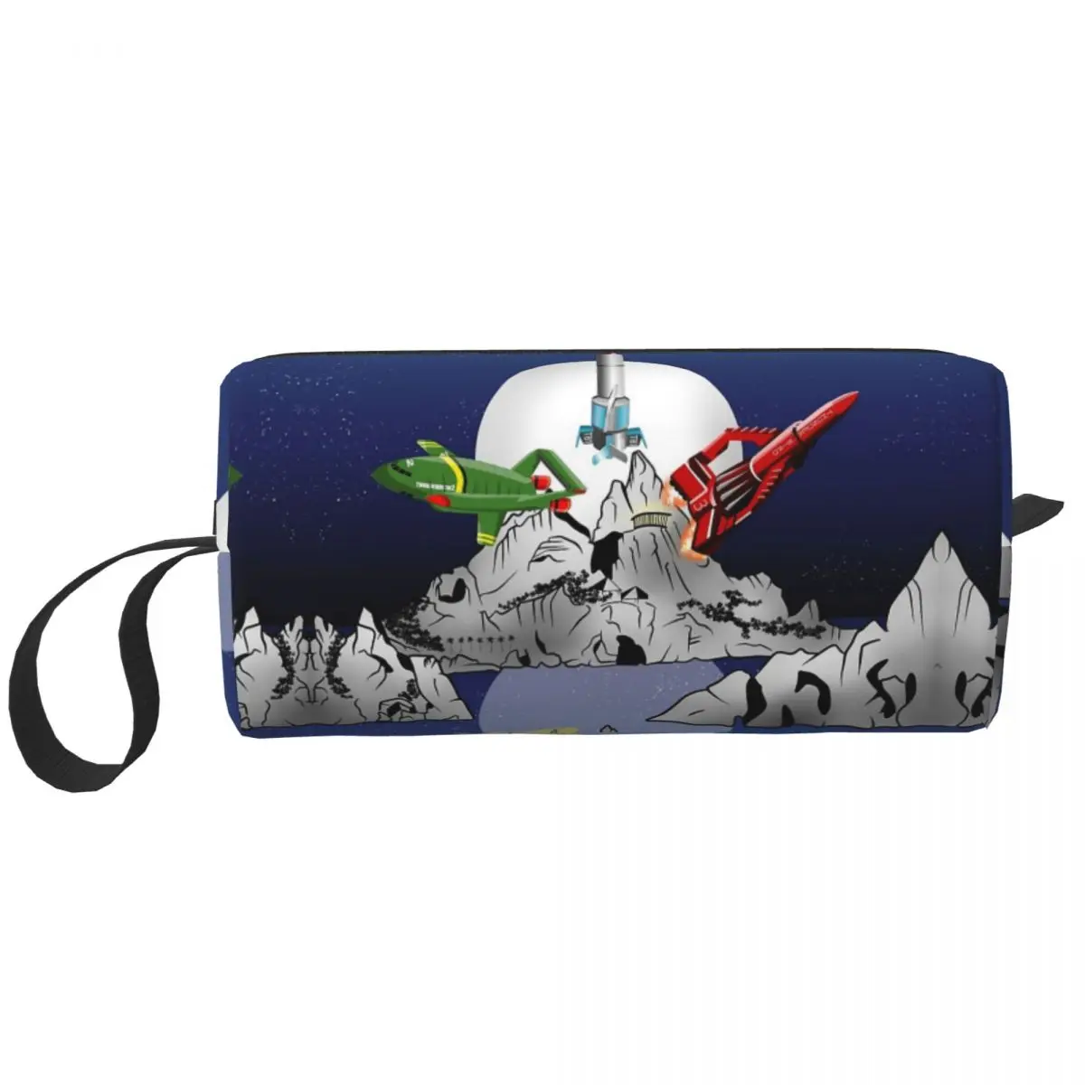 Thunderbirds Tracy Island Makeup Bag Cosmetic Organizer Storage Dopp Kit Toiletry Cosmetic Bag Women Beauty Travel Pencil Case