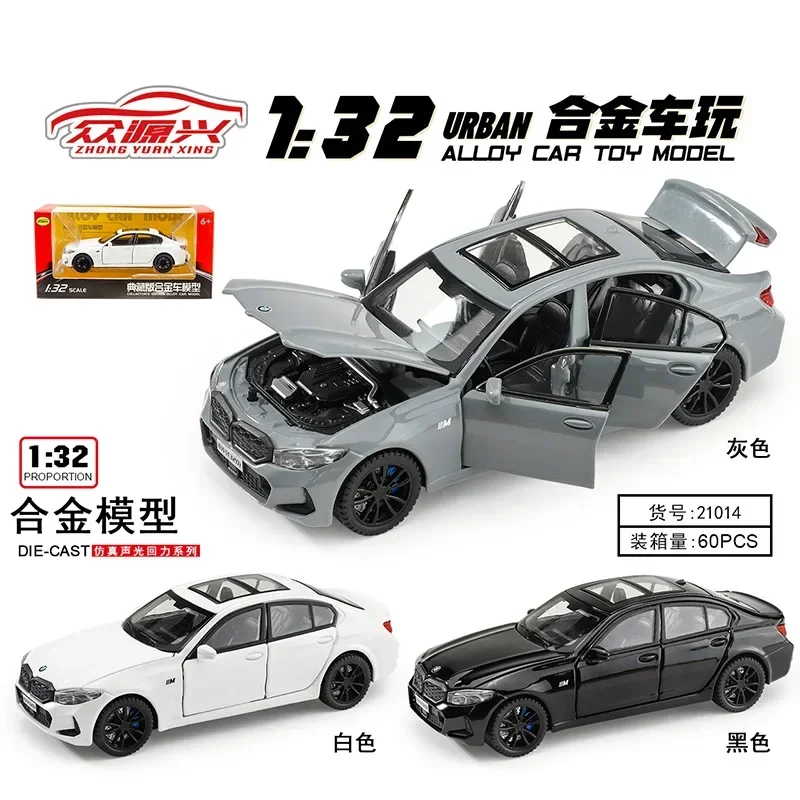 New1:32 BMW 320I Supercar High Simulation Diecast Metal Alloy Model car Sound Light Pull Back Collection Kids Toy Gifts