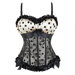 Adjustable Straps Overbust Corset with Cup Zipper Side Plus Size Sexy Corselet Corsets and Bustiers Tops Lingerie Women