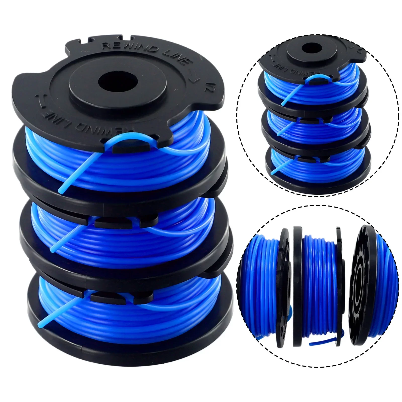 Replacement Nylon Line Spool Kit 3PCS For Greenworks 24 Volt Lawn Trimmer G24LT G24LT25 G24LT28 G24LT30M G24LTK2 G24LT30MK2