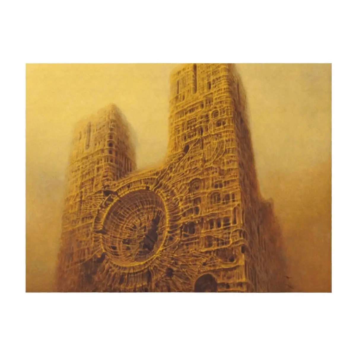 

Zdzislaw Beksinski art Throw Blanket Hairy Warm Soft Big Furry Blankets