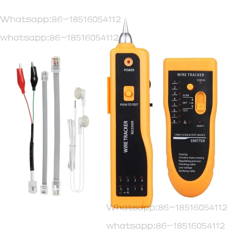 

Multi Functional Network Cable Tester, RJ11 RJ45 Line Tracker, Cat5 Cat6 Ethernet Line Locator, Cable Sticking Maintenance Tool