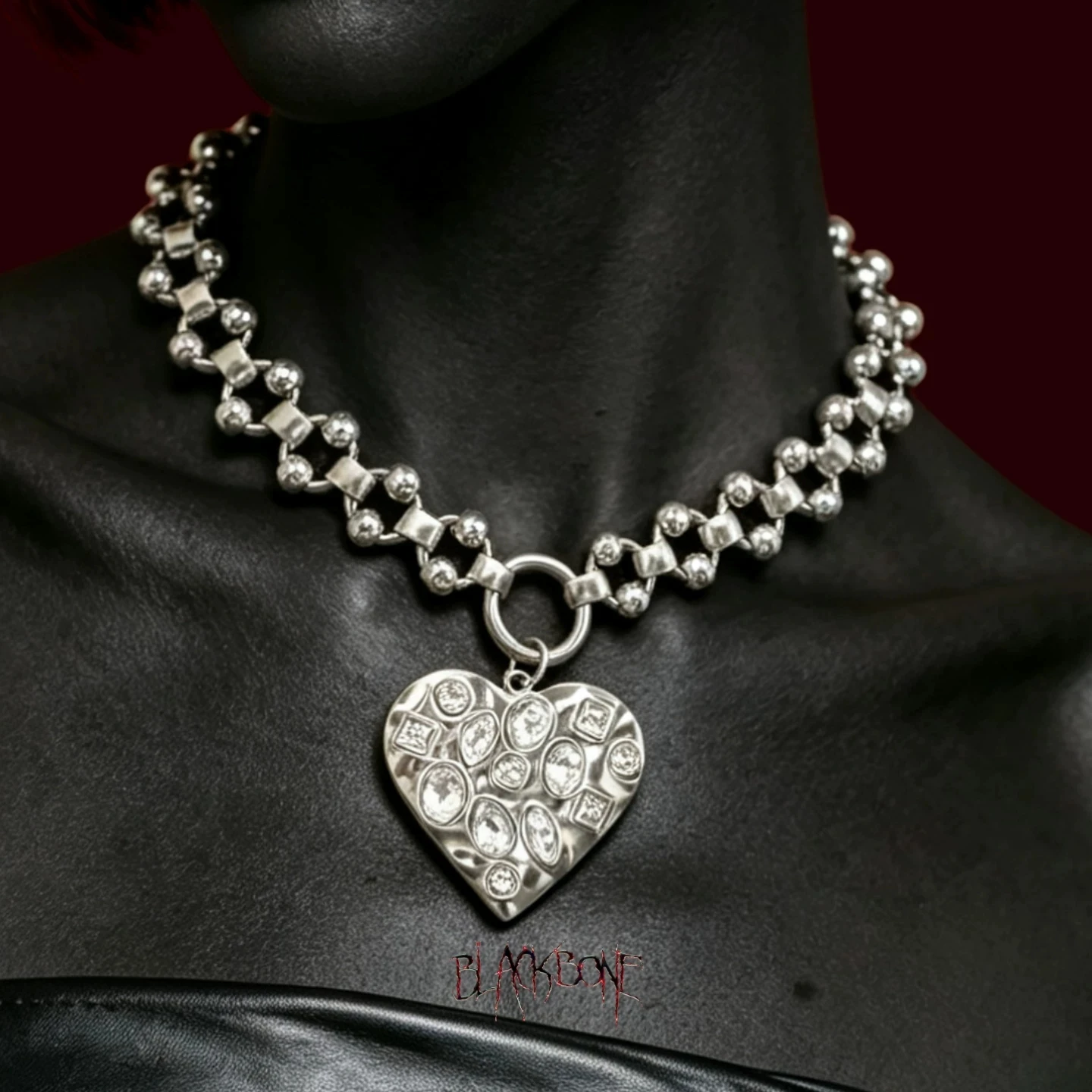 Punk Gothic HipHop Personalisierte Halskette für Männer und Frauen Mode Rock Splicing Halskette Charm Edelstahl Schmuck Accessoires – Detail 4