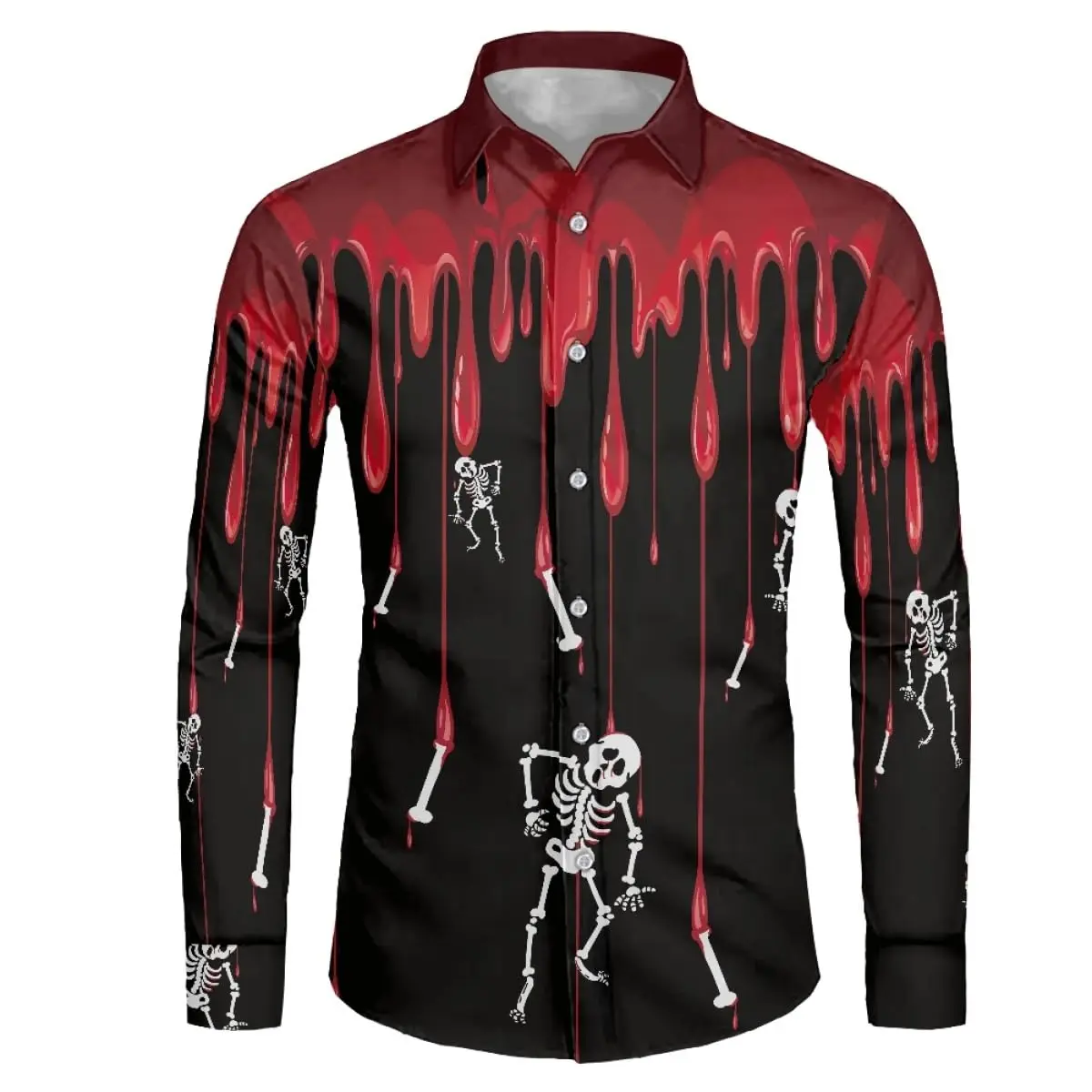 

3D Print Blood Skull Graphic Men's Hoodie Gothic Cool Spiderweb Pattern Long Sleeve Top Fashion Creative Halloween Party Clothes