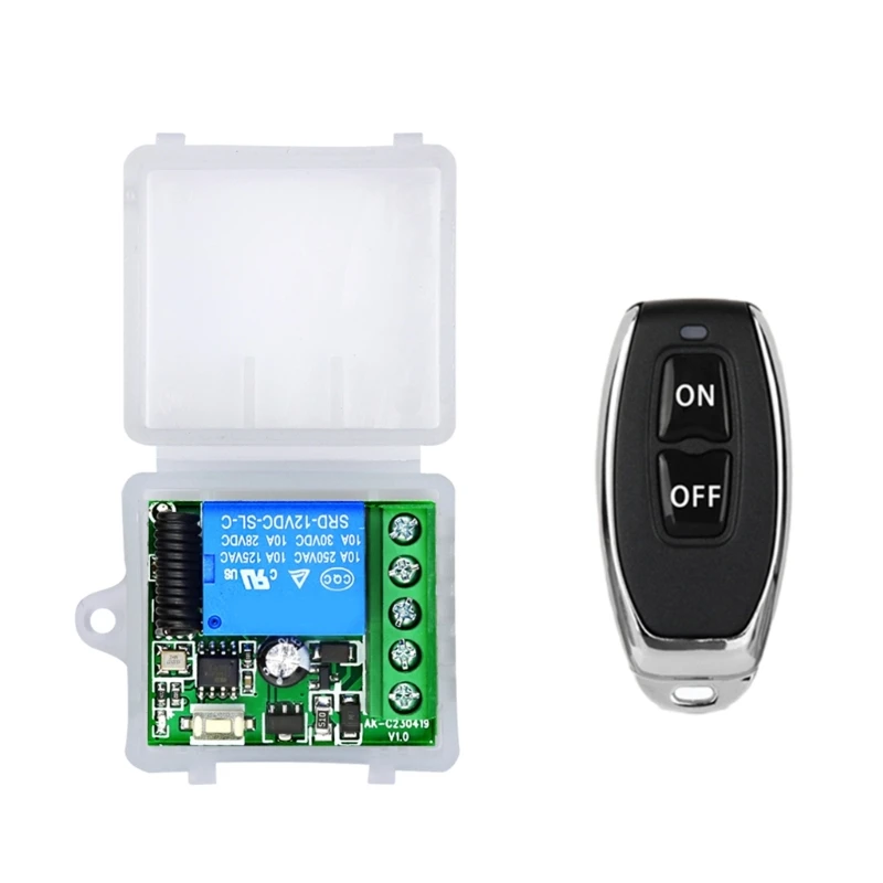 جهاز تحكم عن بعد 433 ميجاهرتز 12 فولت 10 أمبير، مفاتيح لاسلكية عن بعد، وحدة مرحلات 1CH