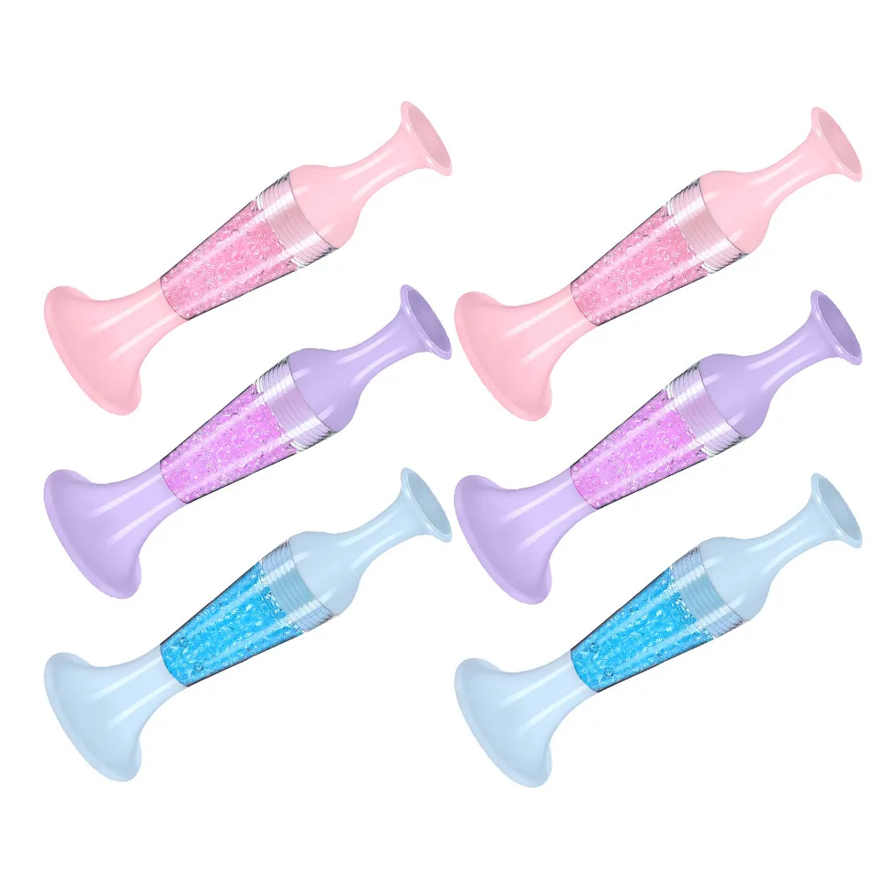 6개 네일 라인스톤 도팅펜 꽃병 모양 드릴펜 포인트 드릴 아트 도구 DIY 네일 아트 페인팅 라인스톤 공예