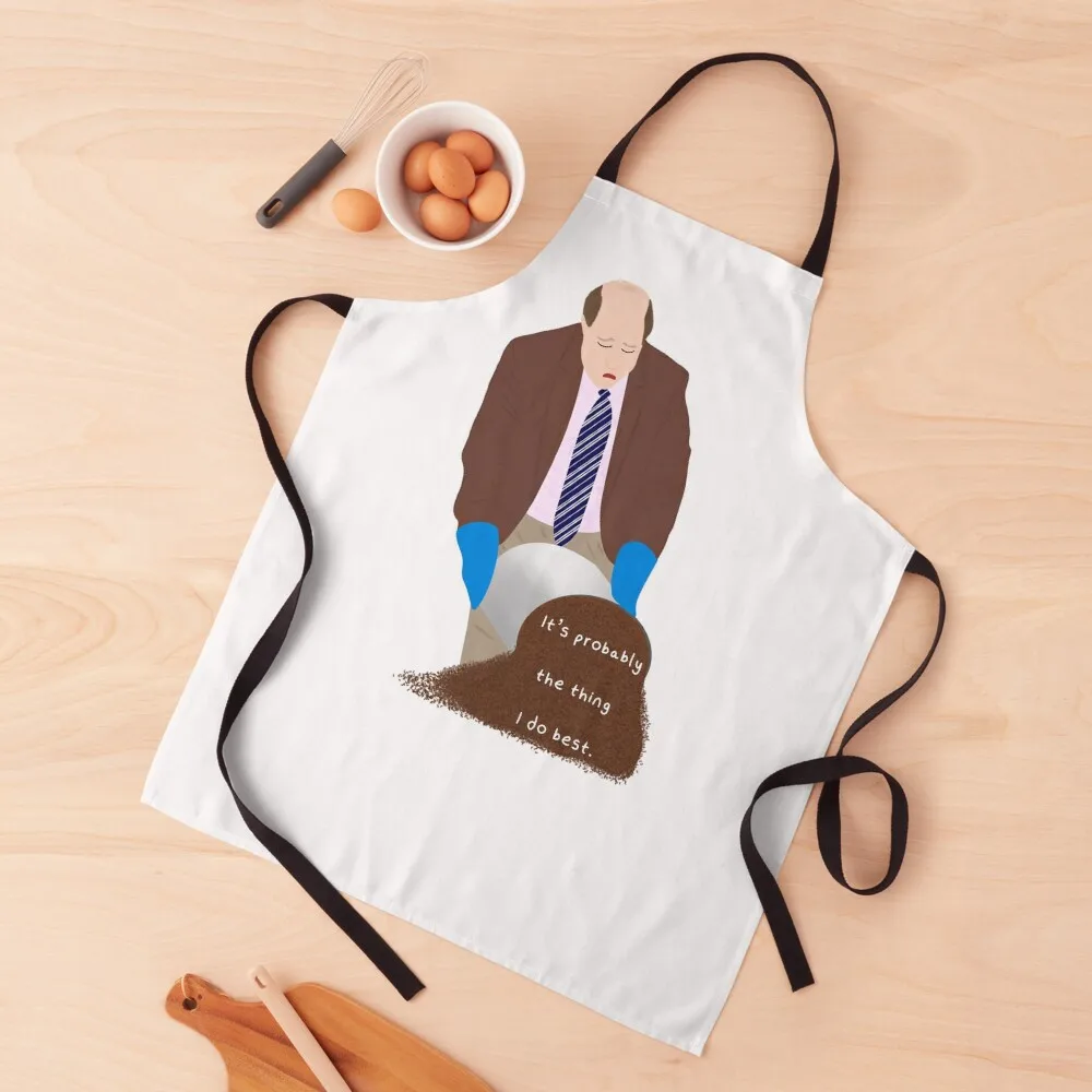 

Kevin Spilling His Chili Apron Women's Home Clothes Apron Kitchen Man Chef Accessories