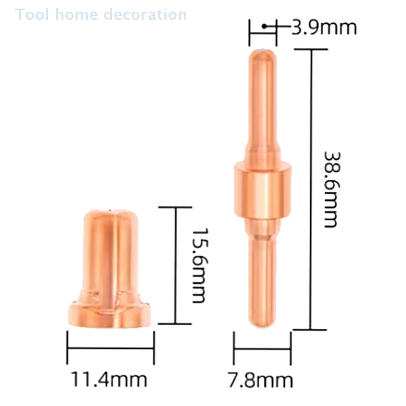 20pcs Red Copper Extended Long Plasma Cutter Tip Electrodes&Nozzles Kit Consumable For PT31 LG40 40A Cutting Welder Torch
