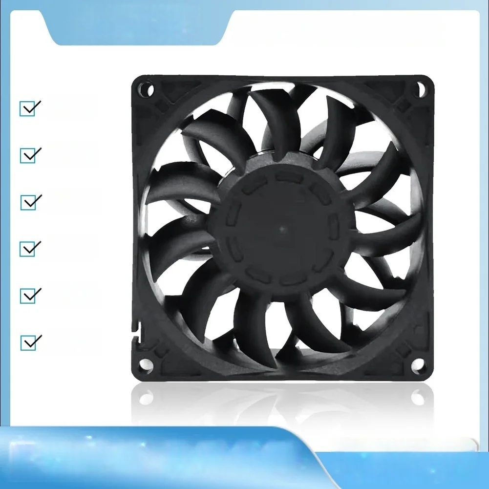 92mm Energy Efficient DC Fan 5V 12V 24V 48V High For Velocity Low Power Consumption for Server Inverter Cooling