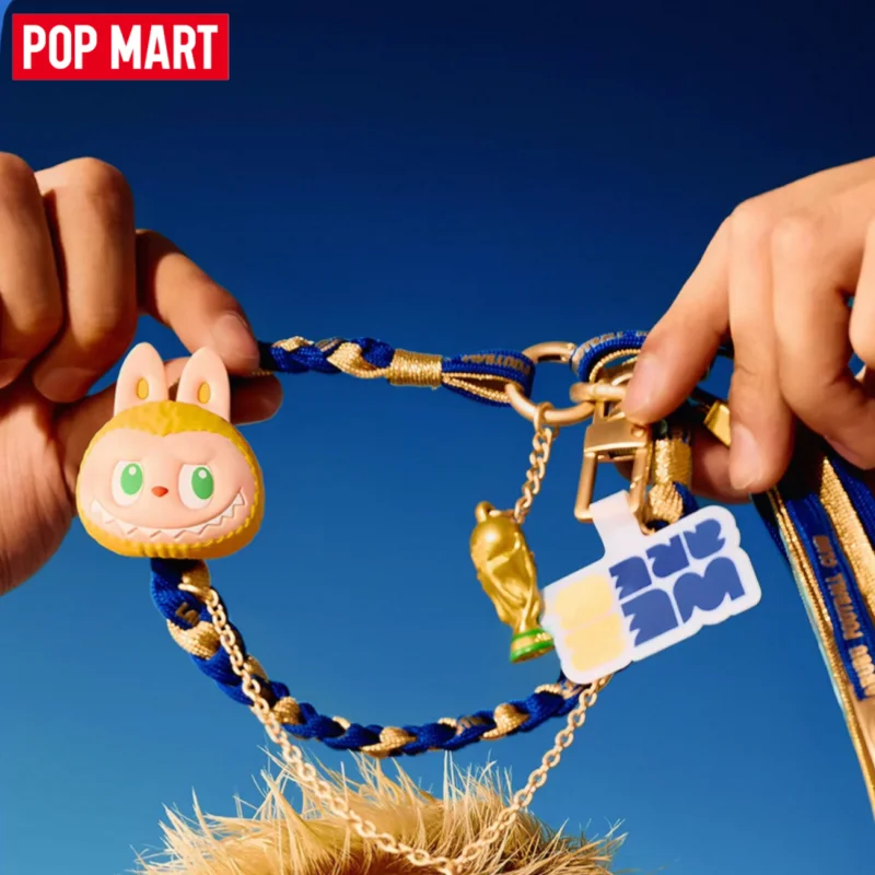 

New POPMART Genuine The Monsters X Fifa Series Fifa World Cup Long Lanyard Blind Box Collectible Anime Figures Ornament For Fans